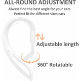 Sport Ear Hooks Compatible With Airpods 3 2021, 1 Pairs Anti Slip Anti Lost Soft Silicone Earhook Ear Loop Compatible With Airpods 3, 1 Pairs, White