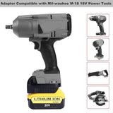 Adapter Compatible With Dewalt 20V Max Battery To Replacement For Milwaukee M18 18V Battery, Adapter Compatible With Milwaukee 18V Cordless Power Tools (Adapter Only)