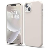 elago Compatible with iPhone 14 Plus Case, Liquid Silicone Case, Full Body Protective Cover, Shockproof, Slim Design, Anti-Scratch Soft Microfiber Lining, 6.7 inch (Stone)