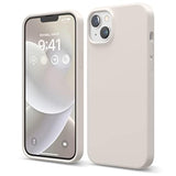 elago Compatible with iPhone 14 Plus Case, Liquid Silicone Case, Full Body Protective Cover, Shockproof, Slim Design, Anti-Scratch Soft Microfiber Lining, 6.7 inch (Stone)