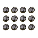12 Pcs Football Pattern Imitation Leather Style Plastic Shank Buttons