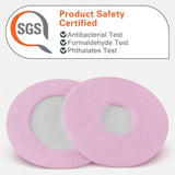 Geekria 2 Pairs Flex Fabric Headphones Ear Covers - Product Safety Certified - Washable & Stretchable Protectors for Over-Ear Headsets, Sweat Pads for Gym, Gaming (Size S/Pink)