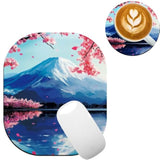 Small Mouse Pad?Mini Mouse Pad 6 X 7 Inch?For Laptop Keyboard Tray Wireless Mouse Home Office Travel?With Non-Slip Rubber Base, Waterproof Mouse Mat?Watercolor Cherry Blossom