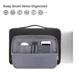 MOSISO 360 Protective Laptop Sleeve 13-14 inch, 13.3 inch Carry Case Compatible with MacBook Air 13, Compatible with MacBook Pro 13/14, Side Open Bag with Inverted Trapezoid Quilted Pocket, Black