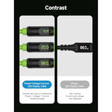 Usb 4 Cable, Led Display Usb C 240W Fast Charging Cable With 8K@60Hz 40Gbps Data Transfer Thunderbolt 4/3 Video Cord For Iphone 16 15 Pro Max, Ipad, Macbook Pro Air (Braided, Green, 3.3Ft)