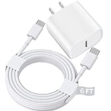 Usb C Fast Charger For Ipad Pro 13/12.9/11 In 2025/2024/2022/2021/2020/2018,Ipad 10/11Th(A16),Ipad Air 4Th/5Th,Ipad Mini 6/7Th,Ipad Charger Fast Charging Wall Charger Block With 6Ft Usb C To C Cable