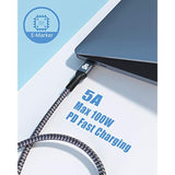 Usb C To Usb C 3.1 Gen 2 Cable (100W 5A 20Gbps-3.3Ft) Usb C Video Cable, Type C Fast Charging Compatible With Iphone 16 Macbook Air Pro M1 Pro Max, 4K 60Hz 2K 165/144/120Hz Display Monitor