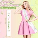 Martini Birthday Party Decorations A Tini Bit Older Sash For Women Girls Espresso Themed Birthday Party For Tini Bar Bridal Shower Bachelorette Bridal Shower Supplies(Pink And Green)