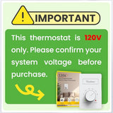 120 V Only Manual Electric Baseboard Heater Thermostat For Home,