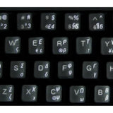 Online-Welcome Greek Keyboard Stickers Transparent Background White Lettering