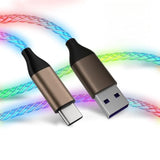 Usb C Charger Cable Led Light Up Charger Cord Visible 60W Rgb Gradual Changing Shining 3A Fast Charging Usb A To Usb C Data Sync Cord For Iphone 15/16?Samsung Galaxy Ss23+/S23 Ultra (3 Ft)