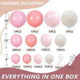 18Inch Boho Dusty Rose Pink Nude Neutral Sand White Balloons Balloon A