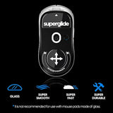 Superglide Glass Mouse Skates - Super Smooth Glide, Polished Round Edge, Super Fast Gaming Mouse Feet With Durable Sole For Logitech G Pro X Superlight1 (Type-S, Black)