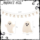 Halloween Ghost Garland: Farmhouse Style Wood Bead Banner