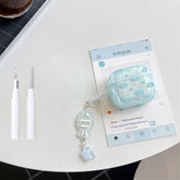 Compatible With Airpods 4 Case Soft Tpu With Cleaner Kit Creative Fish Star Keychain Shockproof Cover For Airpods 4Th Generation-Water Blue