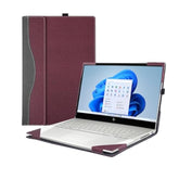 Laptop Cover For Hp Envy X360 Laptop 15T /15Z-Xxx/ 15-Ed/15-Er/15-Ep/15T-Es100...All Inclusive Drop Case 15.6" Pu Leather Inside Pocket Cover (15.6Inch, Red Wine)
