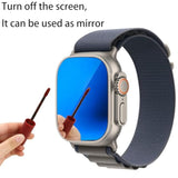 3 Pack Anti-Blue Privacy Tempered Glass For Apple Watch Ultra 2 / Watch Ultra 49Mm Mirror Anti-Spy Screen Protector Anti-Peep Film Electroplated Blue