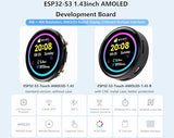 Esp32-S3 1.43Inch Amoled Display Development Board, 466X466 Resolution 16.7M Color Qspi Interface, Esp32 With Capacitive Touch Amoled Round Lcd, Support 2.4 Ghz Wi-Fi And Ble 5, With Cnc Metal Case