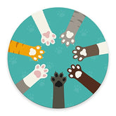 Colorful Cat Paws Mouse Pad