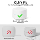 Outlet Wall Mount For Google Wifi Ac1200, No Messy Wires Space Saving Easily Be Moved Outlet Mount For Google Mesh Wifi Router, Best Design For Winding Power Cord (1 Pack)