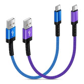 Short Usb A To Usb C Cable 1Ft,2Pack Usb A To Type C Fast Charging Cable 3A Android Charger Cord Nylon Braided For Samsung Galaxy S25 Edge/S25 Ultra/S24/S23/S22/S21/S20,Iphone 16/15 Pro Max,Power Bank