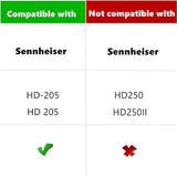 Hd-205 Ear Pads Ear Cushions Earpads Replacement Compatible With Sennheiser Hd-205 Hd 205 Headphone Protein Leather Black