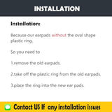 Adh300 2.4Ghz Tv Earpads Cushion Replacement With Protein Leather For Adh300 2.4Ghz Tv Wireless Headphone