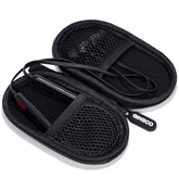 Mini-Portable Case For Beats Flex Wireless Earbuds With Built-In Microphone Earphones, For Apple Earpods Headphones Wired Ear Buds/Samsung Galaxy Wired Earbuds Hard Case For Earphones(Black)