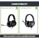 Earpads Replacement Cushion Compatible With Cooler Master Mh-751 Mh-752 Gaming Headsets Ear Pads With Breathable Fabric/High Density Foam