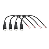Usb C Power Pigtail Cable 25Cm 22Awg 5V 3A Usb Type-C Male Plug To 2 Pin Bare