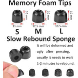 Memory Foam Ear Tips Noise Canceling Foam Eartips Ear Cap Replacement Ear Tip Compatible With Kz Zs10 Pro, Medium Size 3 Pairs,Black 515 M