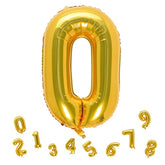 32" gold number 0 foil balloon for birthday party decoration supplies