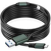 50Ft Link Cable For Pc Vr Compatible With Oculus/Quest 3S/3/2/1/Pro,Pico 4/Ultra Accessories And Steamvr, High Speed Pc Data Transfer?Usb 3.0 A To Usb C Cable For Vr Headset