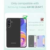 For Samsung Galaxy A36 5G Case With 2X Screen Protector, For Girl Women Cute Girly Love-Heart Luxury Gold Soft Cover Camera Protection Bumper Silicone Shockproof Phone Case (Mint)