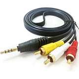3.5Mm To 3 Rca Av A/V Audio Video Tv-Out Cable/Cord/Lead For Sony Digital Camc