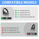 Qc35 Headband Pad Replacement Foam Cushion Pad Parts Accessories Repair Kit For Bose Quietcomfort 45 (Qc45)/Quiet Comfort 35 (Qc35, Qc35Ii) Qc Se/Qc Headphones,Easy To Install - Silver