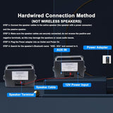 3.5 Inch Outdoor Bluetooth Speakers Waterproof Wired,3 Way 200W Upgrade Premium Wall Mount Speakers,Ideal use in Patio,Deck, Indoor Outdoor?Black?