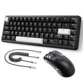 Attack Shark X65 He Wired Magnetic Switch Keyboard And R1 Mouse Combo, Rapid Trigger Gaming Keyboard, 8Khz Polling Rate,Adjustable Actuation,Superlight Bt/2.4G/Wired Mouse,18K Dpi For Win/Mac,Grey