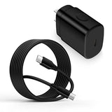 25W Super Fast Type C Wall Charging Block With 10Ft Usb C To C Android Charger Cable For Samsung Galaxy A17 S25 A16 A54 5G A35 A15 A14 A26 S24 Fe Ultra S23S22 S21 Z Flip 7,Pixel 10 9 8 Pro 9A 8A 7A 7