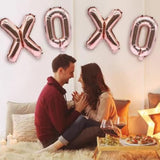 16 Inch Xoxo Balloons,Valentines Day Mylar Foil Letter Balloons Banner