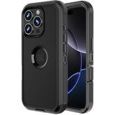 For Iphone 16 Pro Max Case Rugged Shockproof Heavy Duty Protection Screenless Dustproof Dual Layer Strong Tough Non Slip Protective Phone Case For Iphone 16 Pro Max 6.9’’ Men Women Black
