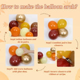 Fall Balloon Arch Kit: Orange, Burgundy, Gold Thanksgiving Decor (140pcs)