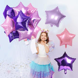 18 Inch Purple/Pink Stars Foil Balloons Lavender Pentagram Girls' Birthday Party Decor