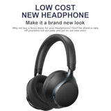 Space One Replacement Ear Pads Soft Protein Leather Ear Cushions Compatible With Anker Space One Headphones Earmuffs High Density Noise Cancelling Memory Foam Earpads Ear Cups (Black)