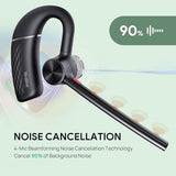 Bh71 Pro Bluetooth Headset With Usb-C/A Dongle, Teams Certified, Wireless Earpiece For Cell Phone,Pc,Laptop,Noise Cancelling Microphone, Adjustable Ear Hook