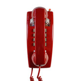 Red Wall Phone, Analog Corded Wall Mounted Phone With Loud Traditional Bell, Classic Landline Phones Wall Mount With Handset Volume Control- Wall Mount Jack Required