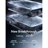 0.3‘’ Ultra Slim Magsafe Portable Charger Iphone,Alloy 5,000Mah Wireless Card Slim Magsafe Battery Pack,Essential Phone Accessories,Magnetic Power Bank For Iphone 16E Pro Max/15/14/13/12,Glacier