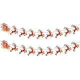 Christmas Banner,2 Set Pre-Strung Santa And Reindeer Bunting Garlands For Merry Christmas Party Decorations,Inside,Home, Office,Fireplace,Wall,Window Hanging Decoration,Xmas Holiday Decor Supplies