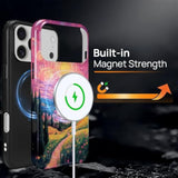 Dual Layer Protective Heavy Duty Shockproof Rugged Drop Protection Bumper Hybrid Case for iPhone 17 Pro Max - Pink Clouds Countryside Home