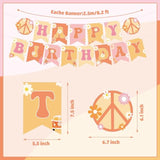 19 Pcs Groovy Party Decorations Include Boho Happy Birthday Banner Hippie Hanging Swirls Retro Boho Honeycomb Centerpieces For Two Groovy Birthday Party Supplies